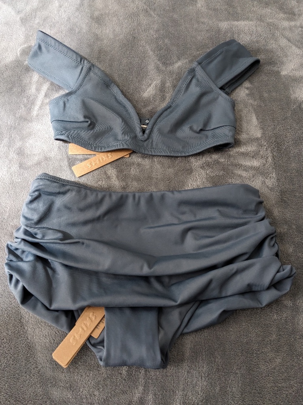 NWT Skims Sculpting Swim Off Shoulder Top & Fold Over Bottom - Size XXSmall